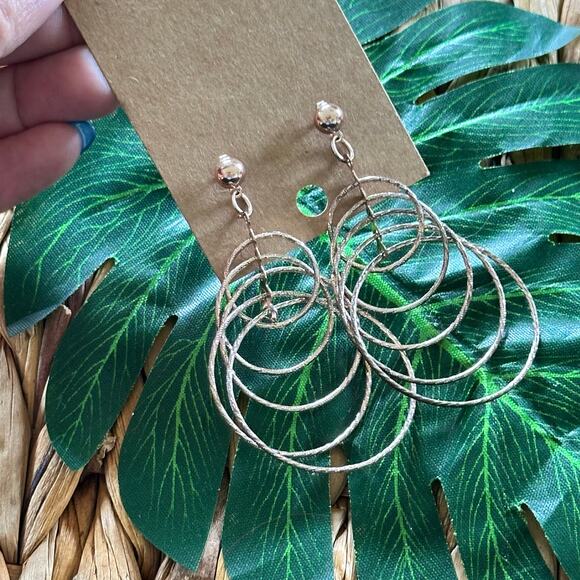 BOGO FREE VTG torrid golden candle circle earrings - Picture 3 of 4